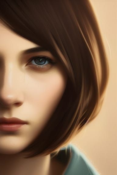 Detailed Portrait of a Woman in Art Nouveau Style