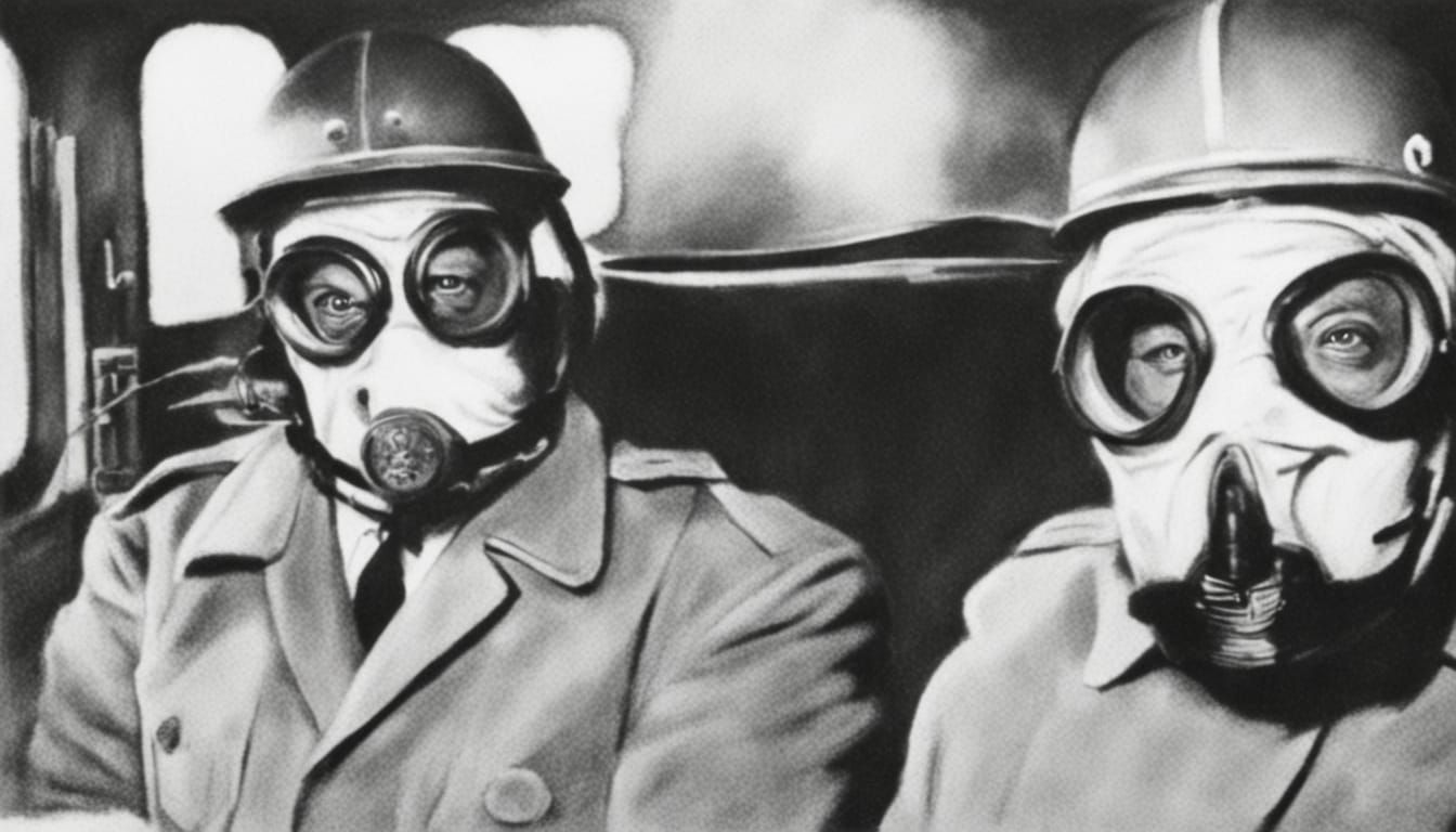 Horror Scene with Police in Dark Fantasy Style