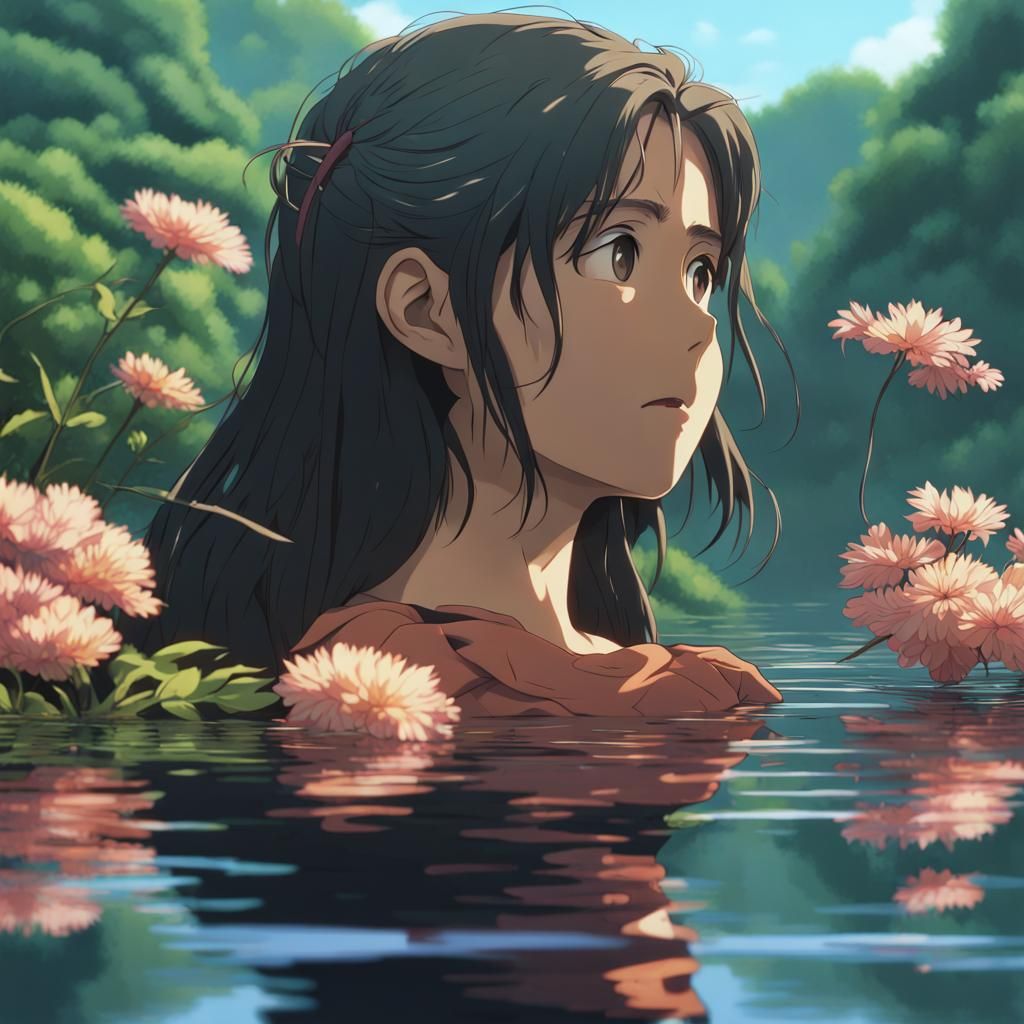 Anime Key Visual in Studio Ghibli Style