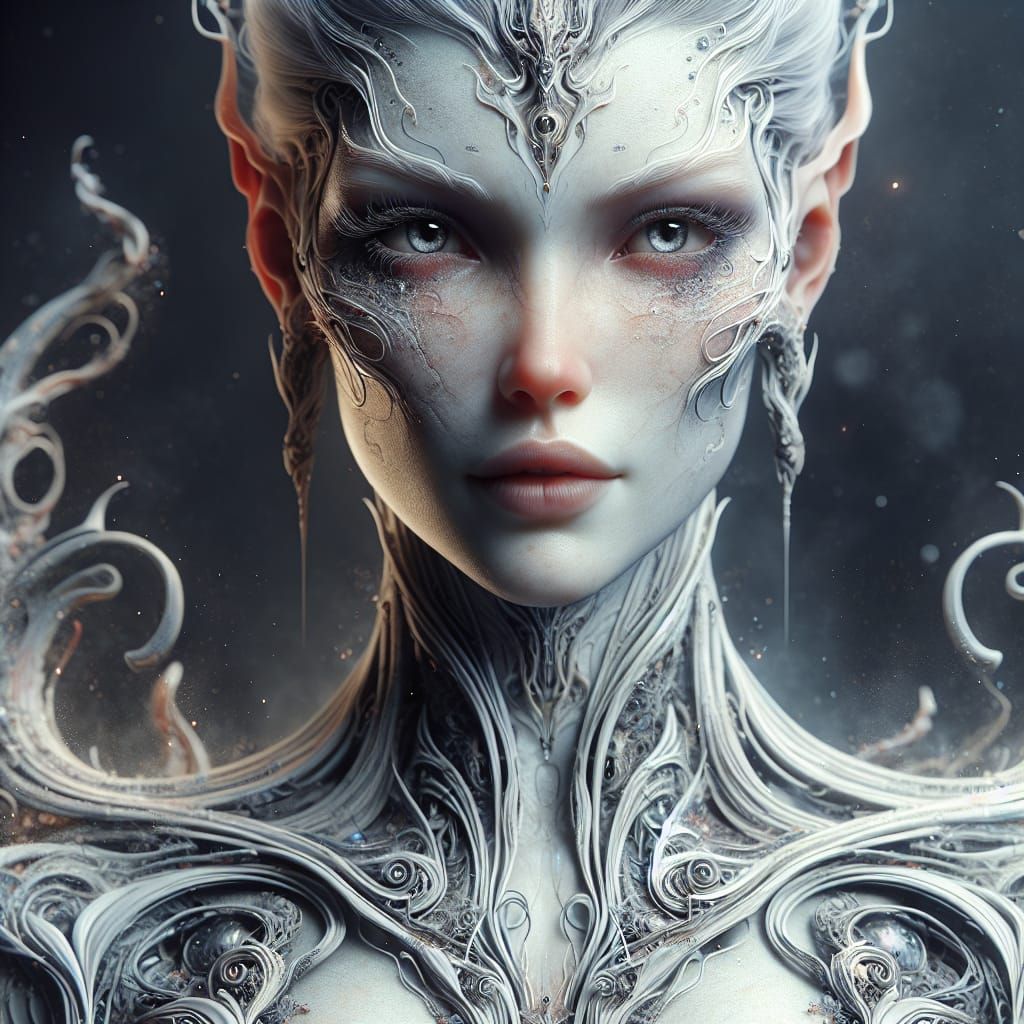 Ethereal Queen Portrait in Detailed Digital Art