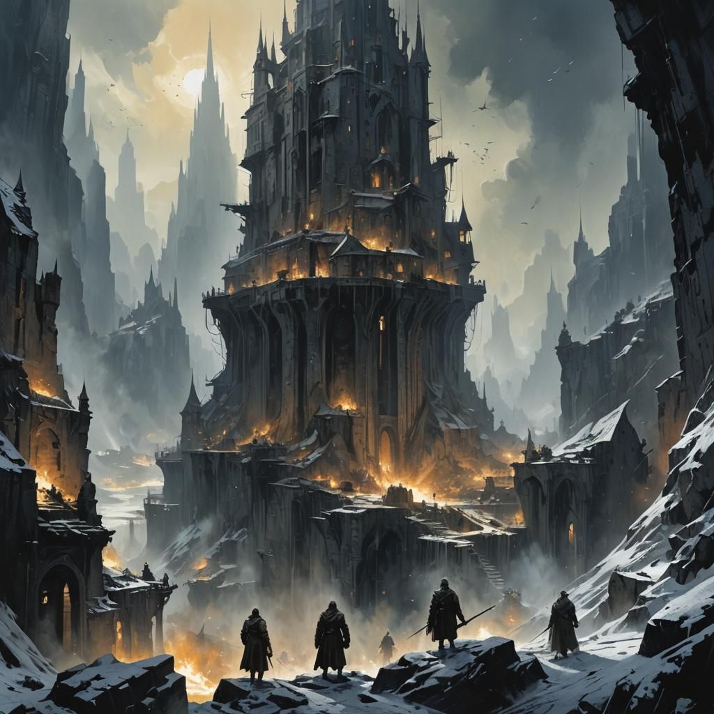 Eerie Scene in Grimdark Style