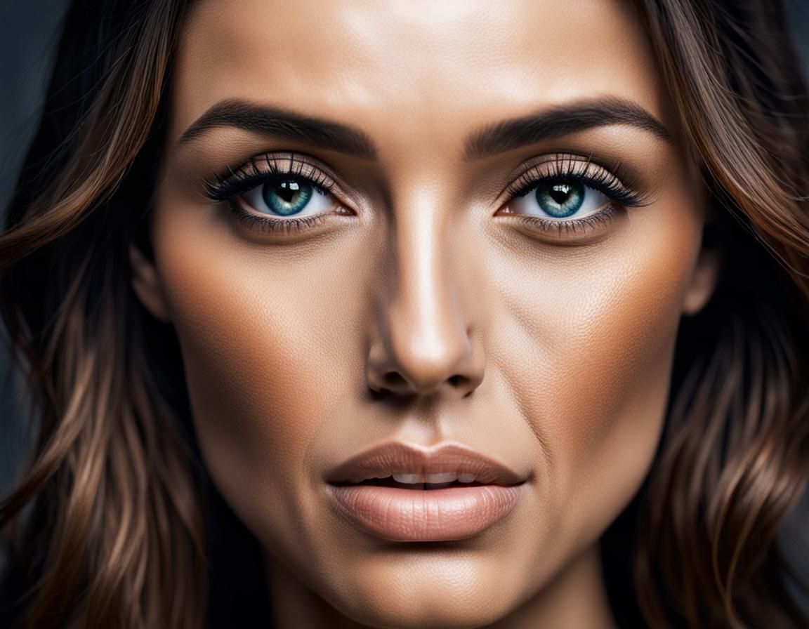 Close-Up Portrait of a Beautiful Woman