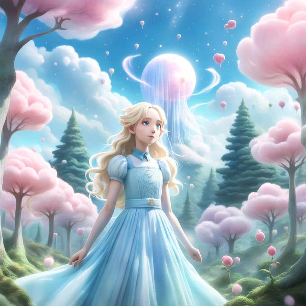 Luna Lovegood in Anime Style 3D Render