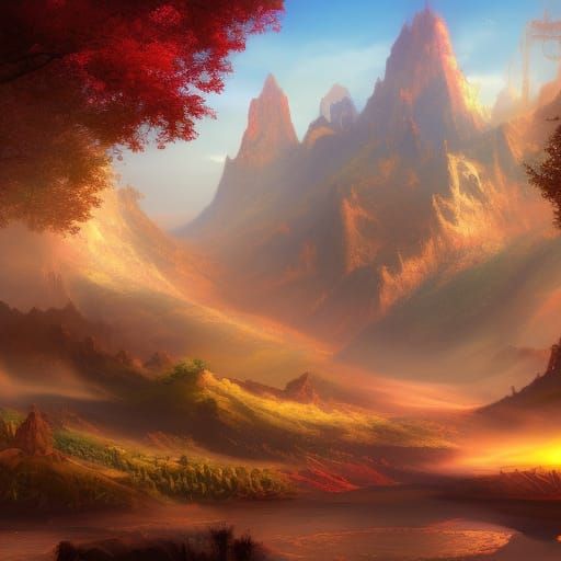 Fantastical Deep Color Landscape in Unreal Engine 5