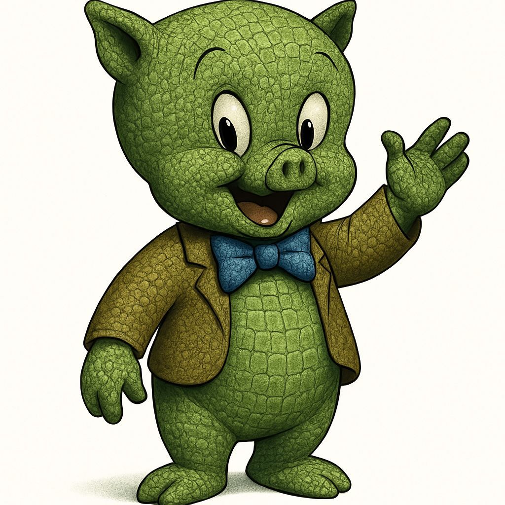 Porky Pig with Lizard Skin Texture