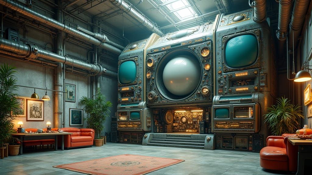 Gigantic Retro-Futuristic Computer Fills Entire Room