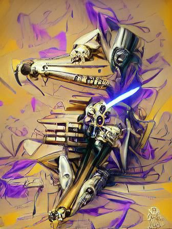 General Grievous Robot with Lightsabers