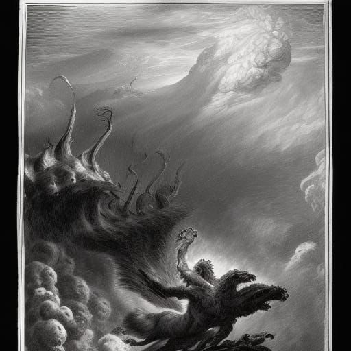 Mount Doom Hellhound Guard in Gothic Style