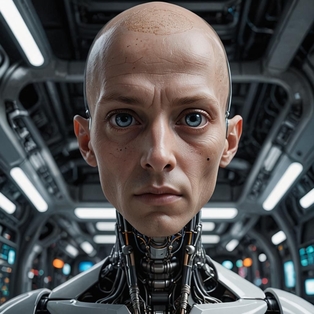 Futuristic Anatomically Accurate Human with Alopecia