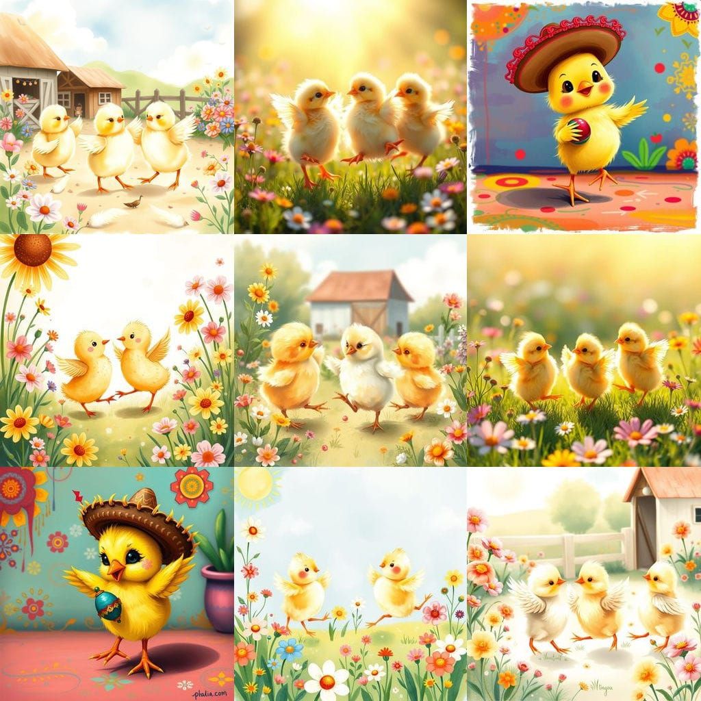 Adorable Chicks Dancing