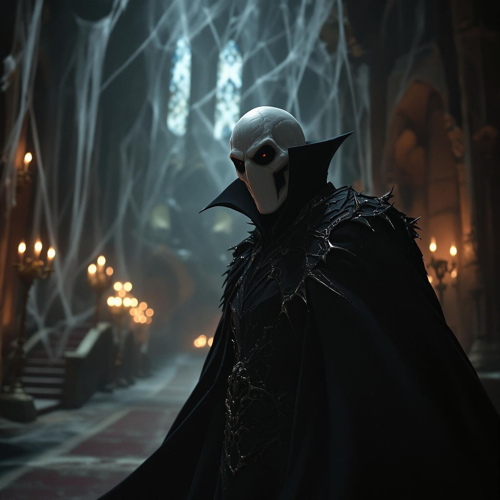 Strahd the Vampire Lord in Gothic Castle Hall