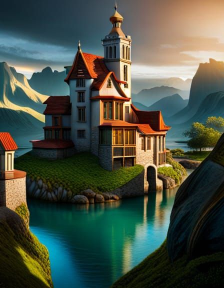 Hungarian Girl Portrait in Stained Glass Style