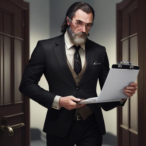 Barbas scurried through his infernal clipboard. "Uh, no, my ...