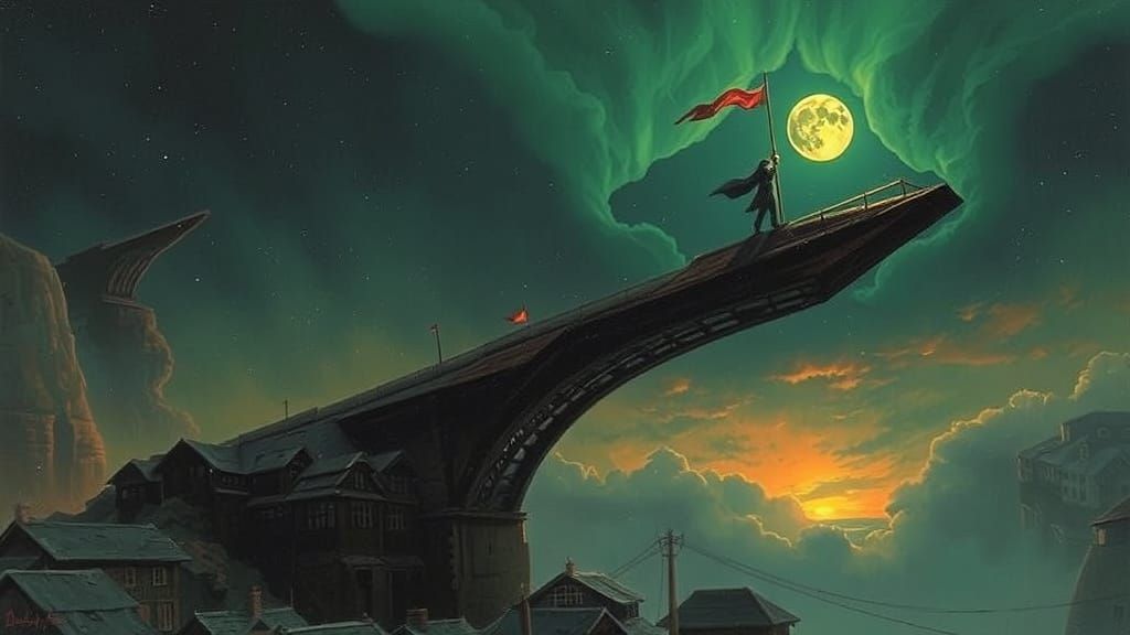 Surreal Album Cover Art in Art Nouveau Style