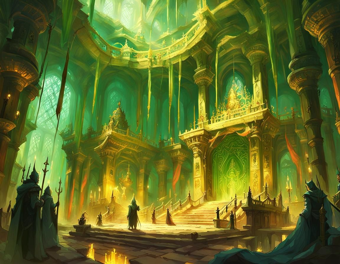 Mystical Jade Palace Throne Room in Hyborian Age