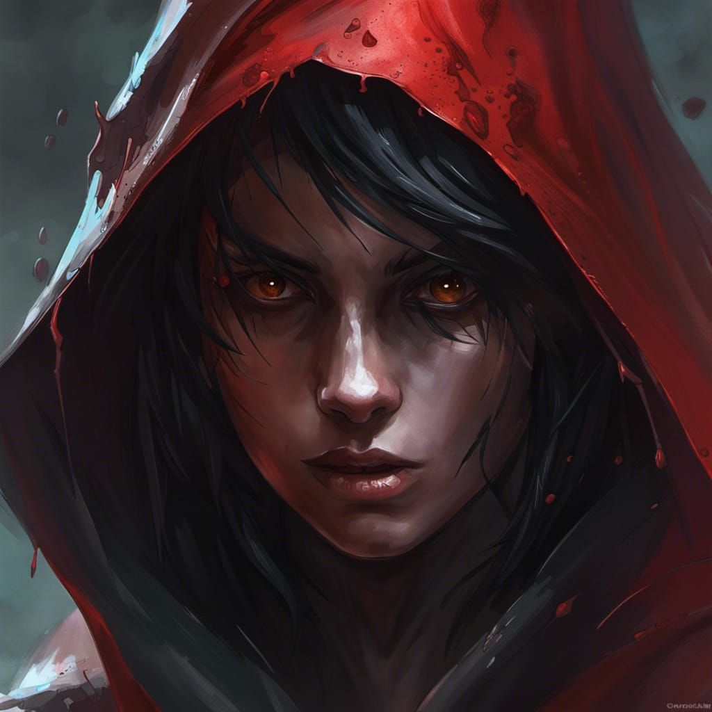 Dark Necromancer Portrait in Splash Art Style