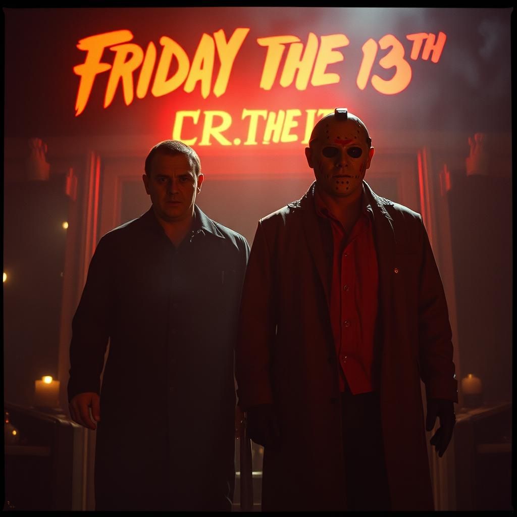 Dramatic Cinematic Still of Friday the 13th Superstitions