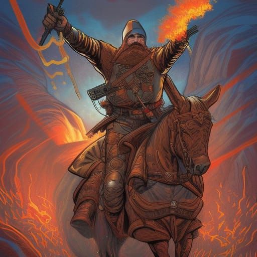 Russian Warrior: Comic Book Style Artwork