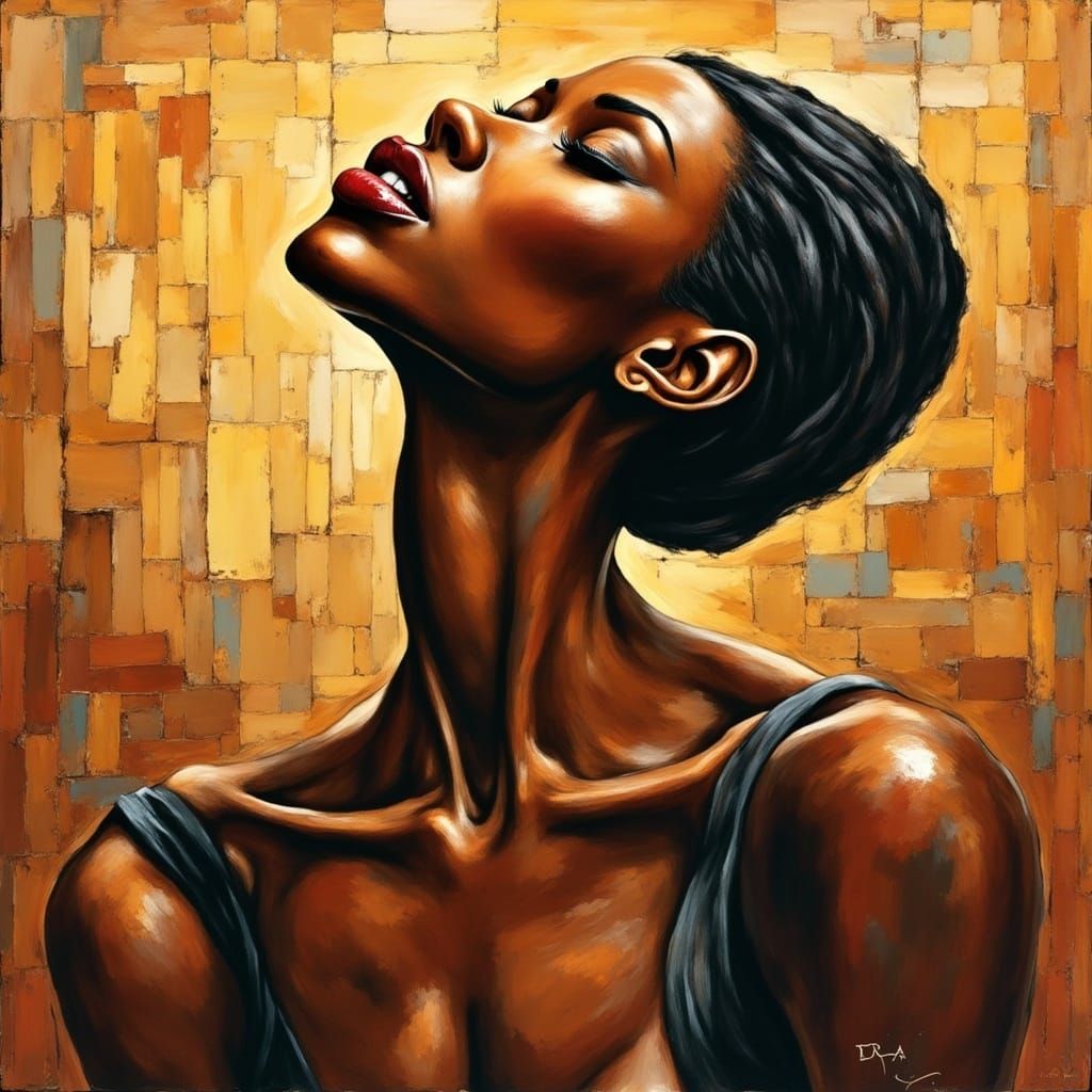 Surreal Expressionist Portrait of a Black Woman