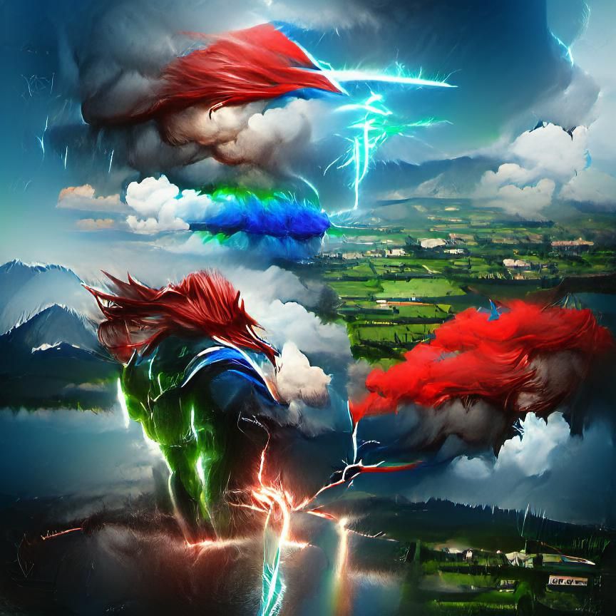 RGB Lightning Storm with Vivid Colors