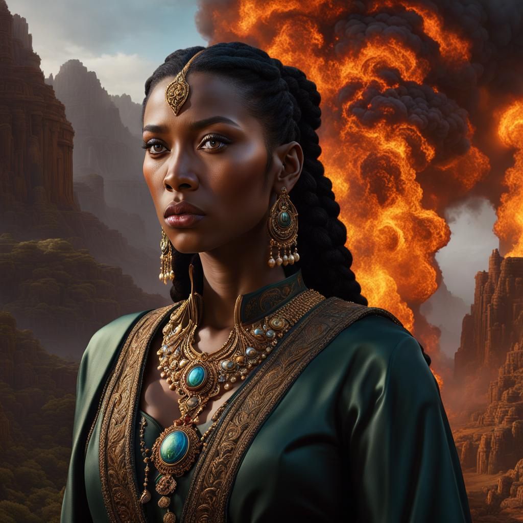 Sinister Anime Horror Portrait in Astral Light