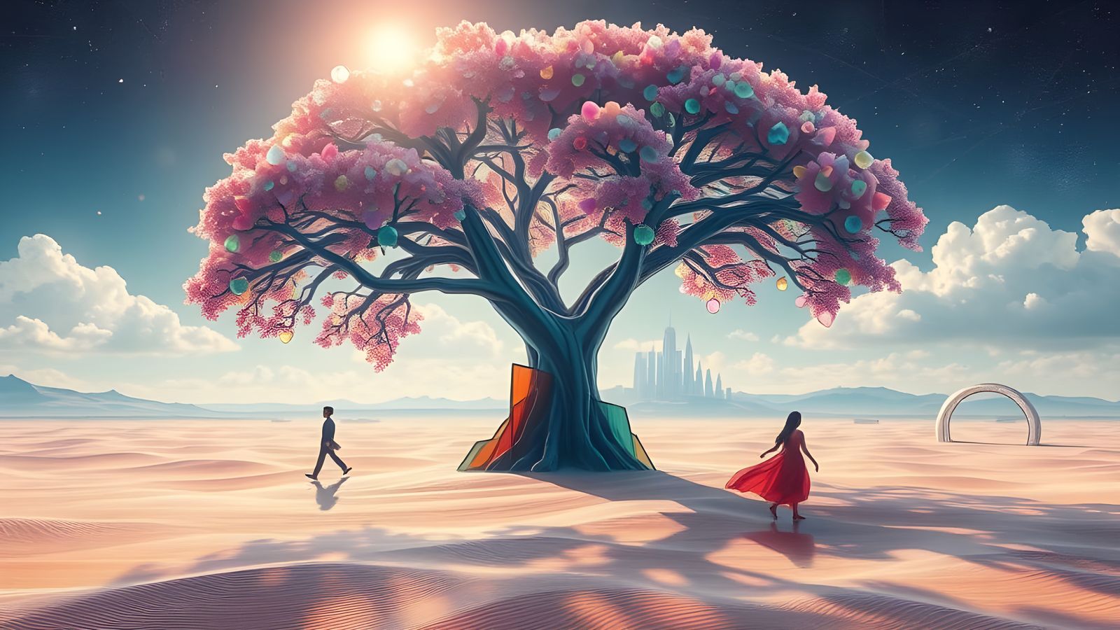 Ethereal Glass Desert City of Dreams