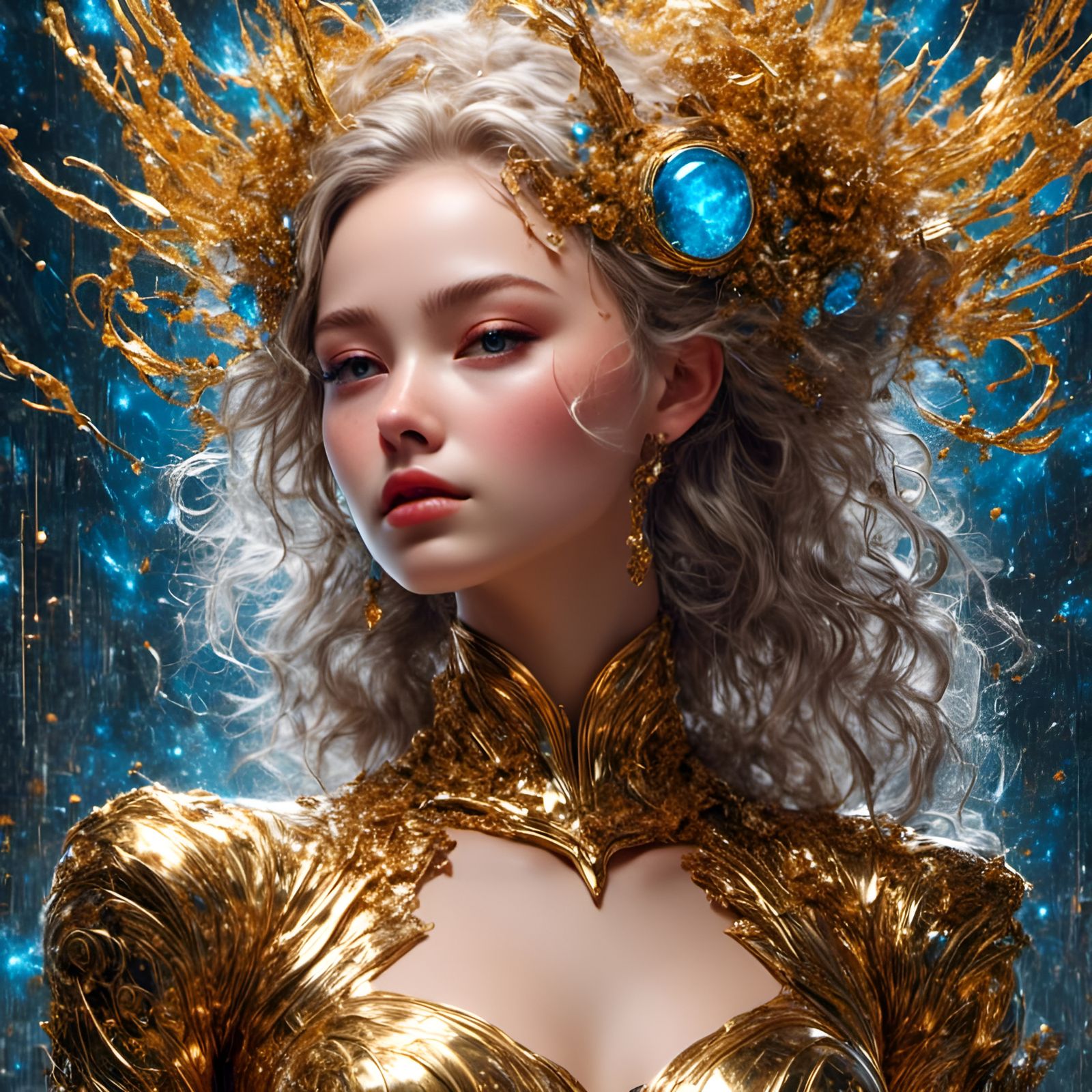 Cyberpunk Princess Belle in Graffiti Art Style