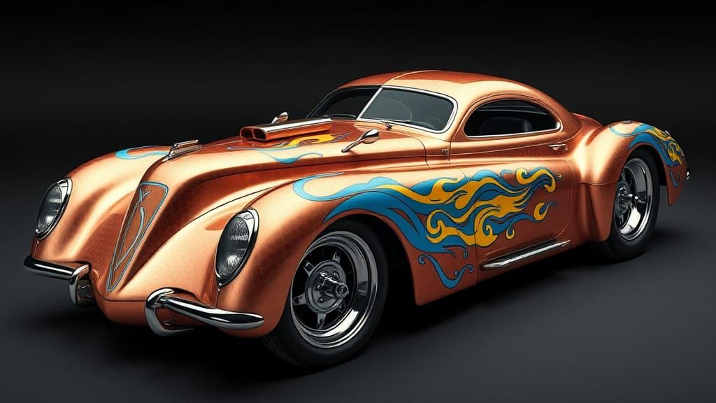 Nitrous Gasser with Manga Graphics in Art Nouveau Style