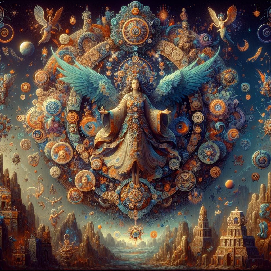Goddess Tlazolteotl in a Fantastical Realm