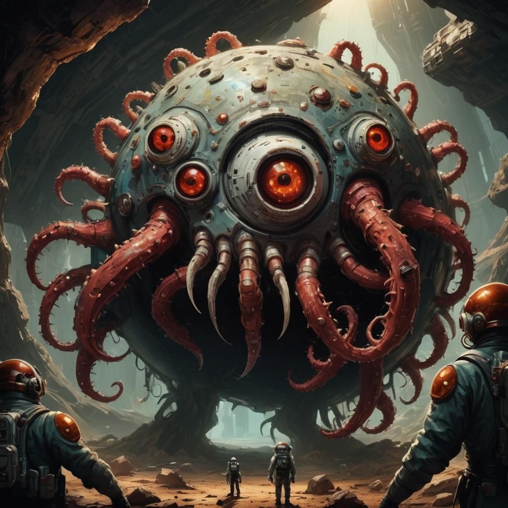 Astronaut in Abandoned Station: Hyper-Realistic Digital Art