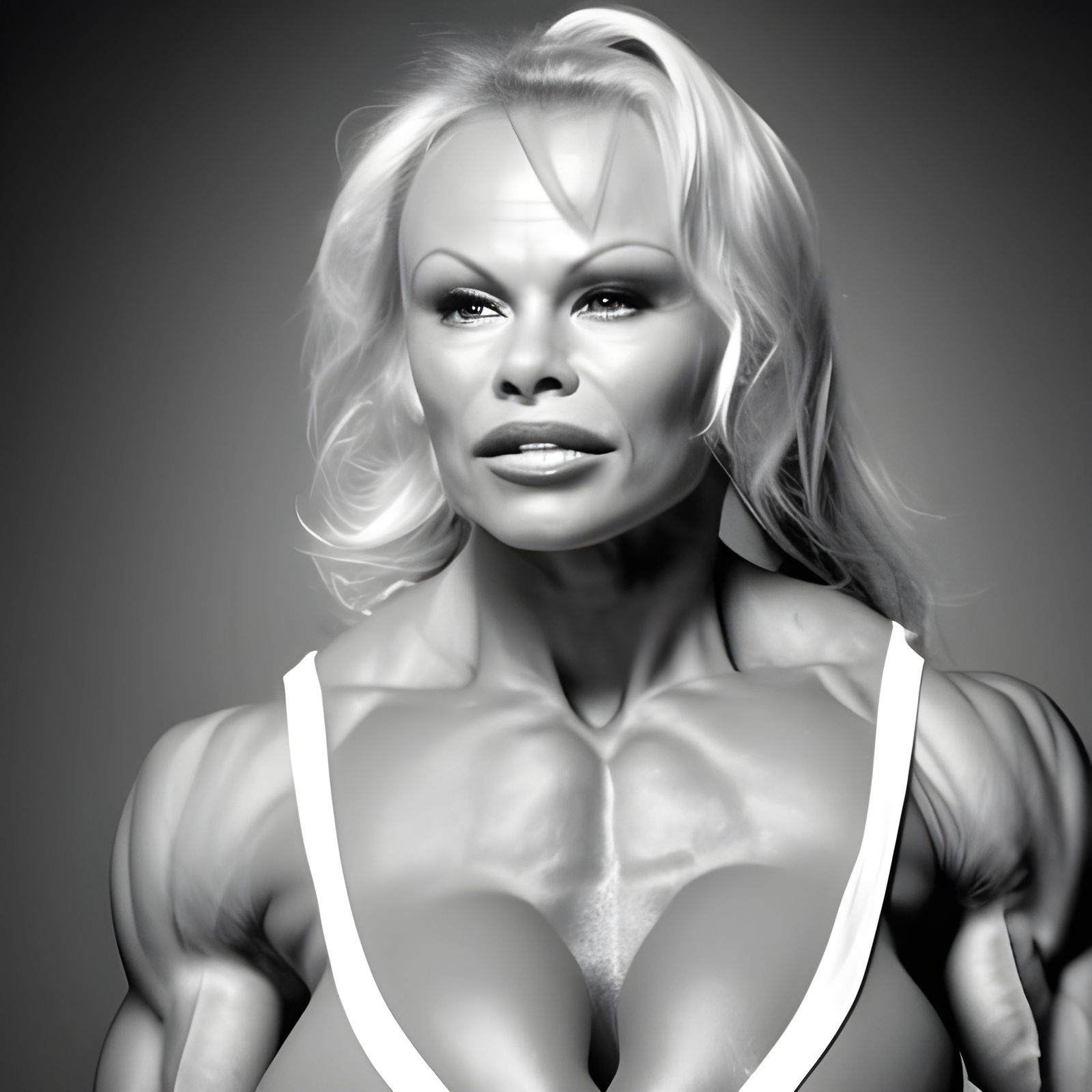 Pamela Anderson: The Bodybuilder, a Photo-Realistic Portrait