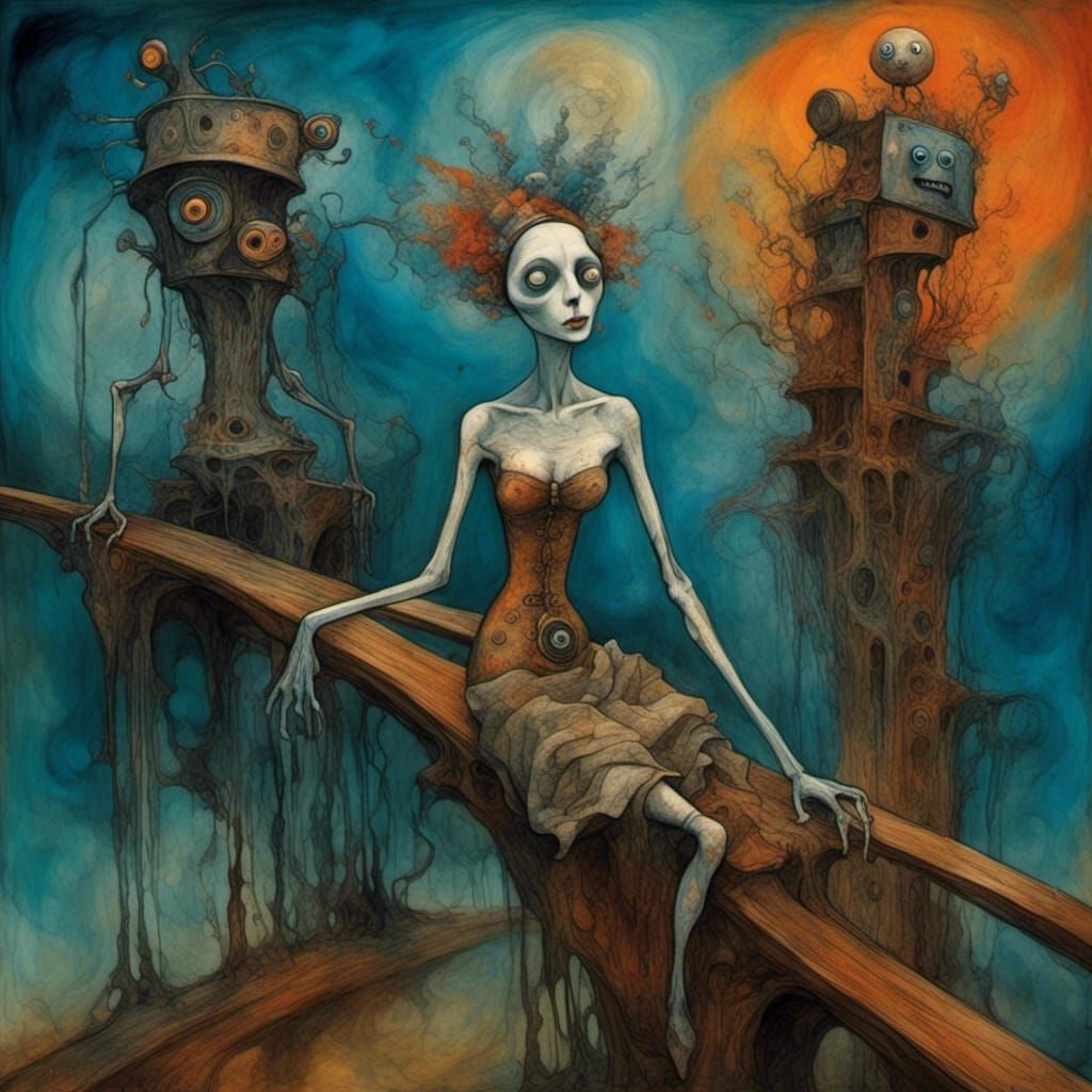 <lora:Cosmic Gothic:1.0> An intensely emotive anthropomorphi...