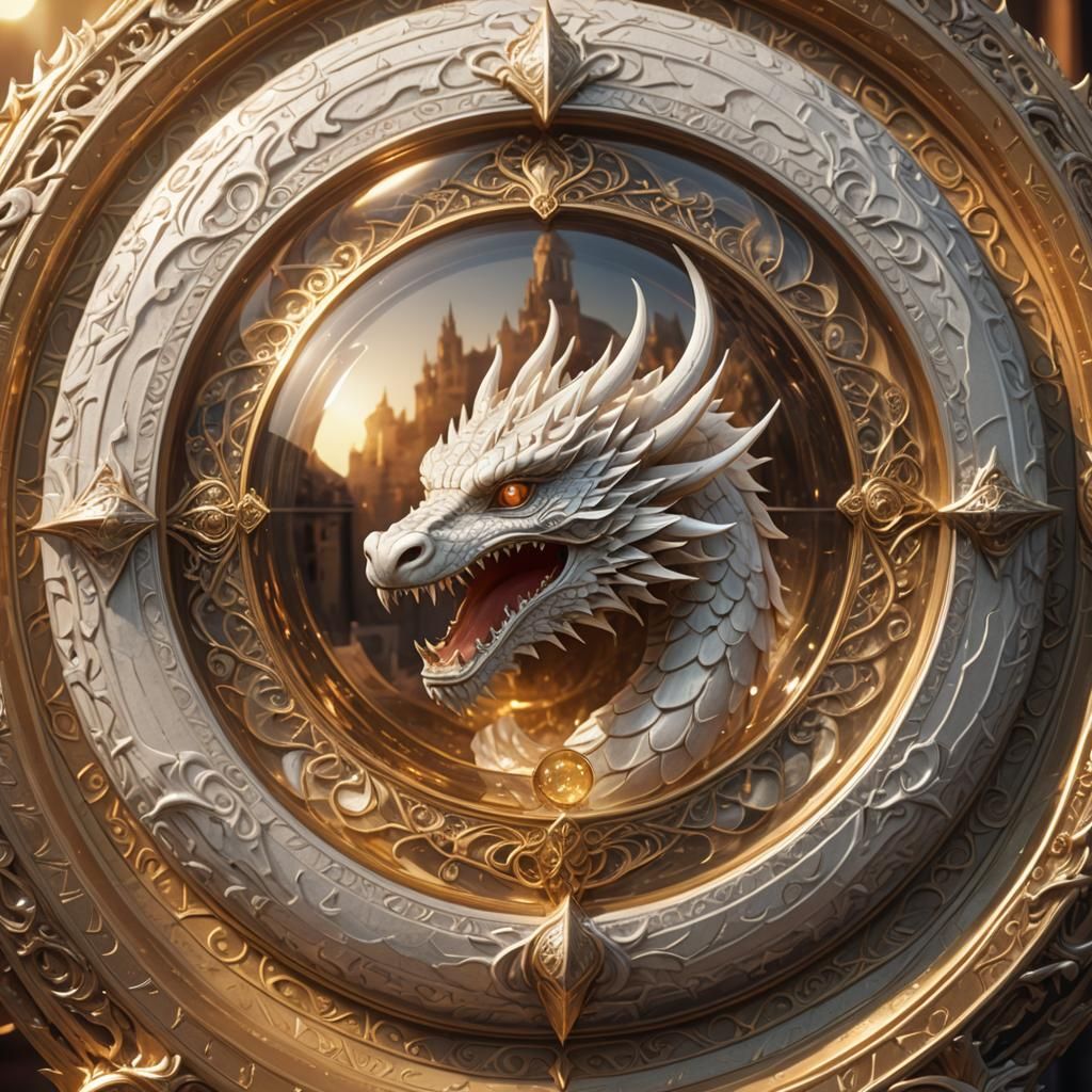 Dragon Scale Medallion: Epic Cinematic Close-Up