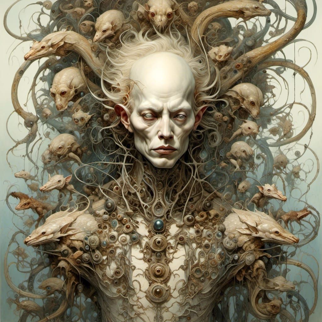 Albino Contortionist: A Cryptid Taxidermy Creature