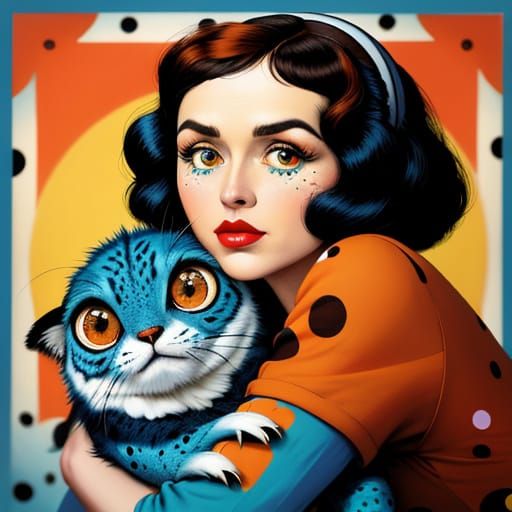 Mary and her Blue kitty