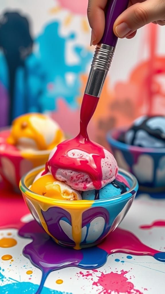 Paintbrushes and Ice Cream: An Abstract Foodscape