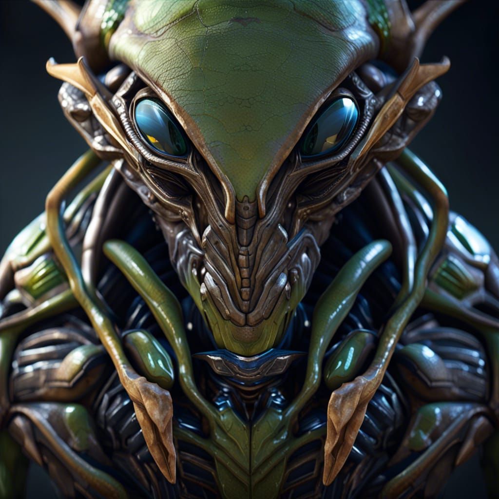 Insectoid Gift to Alien in Cinematic 3D