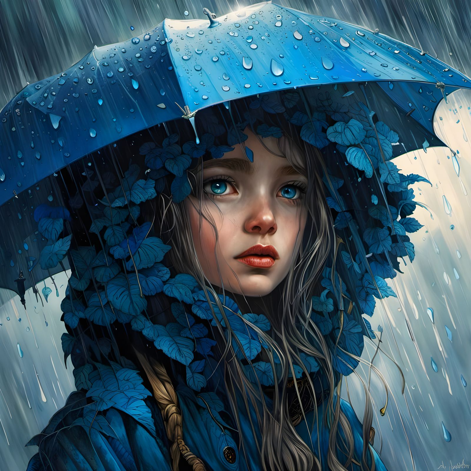 so blue, raining tears