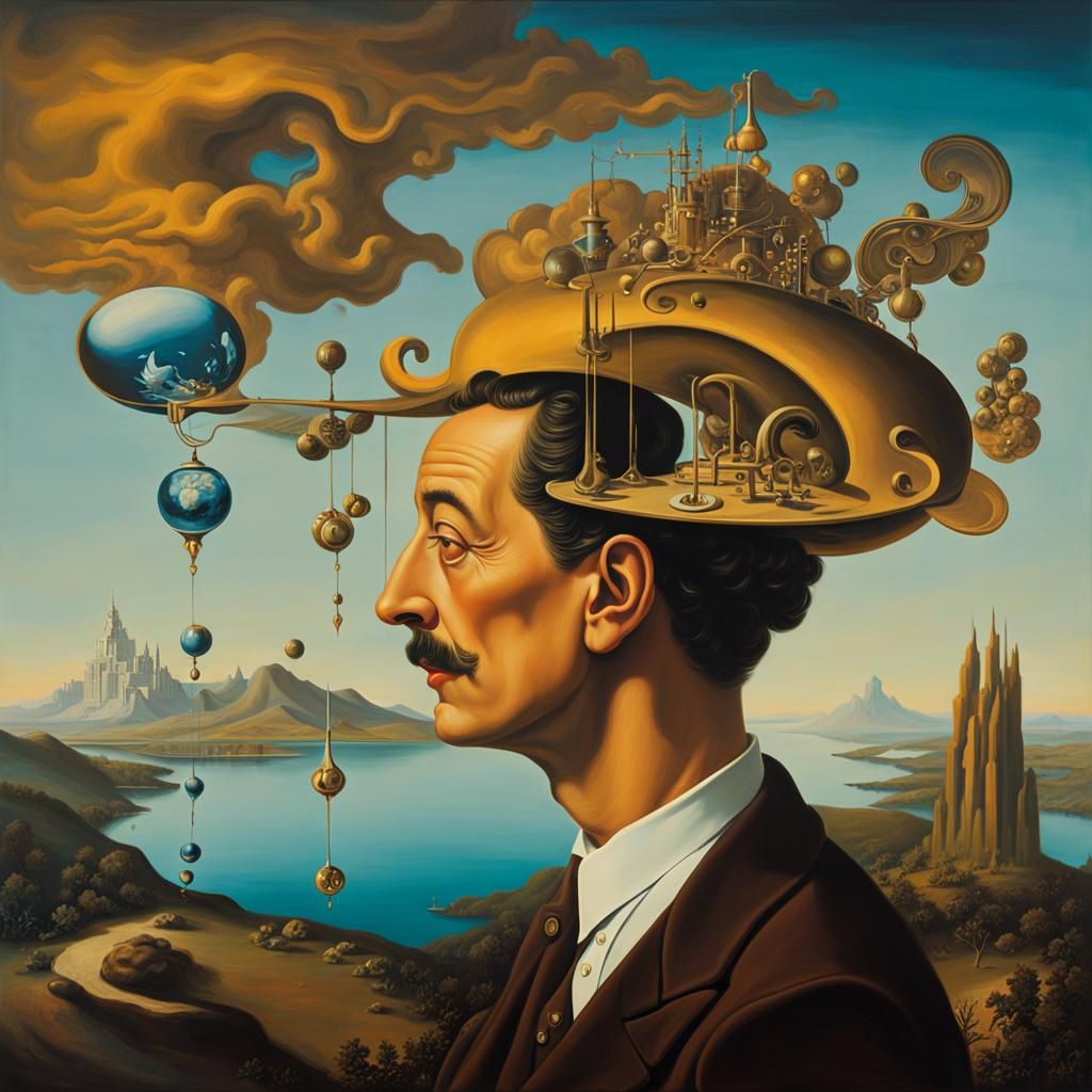 Surreal Melting Object in Salvador Dali Style