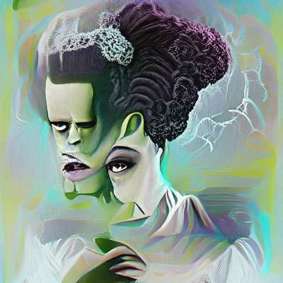 Gothic Bride of Frankenstein Portrait