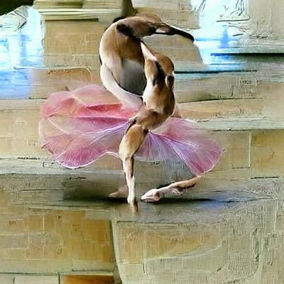 Elegant Ballerina En Pointe in Digital Art