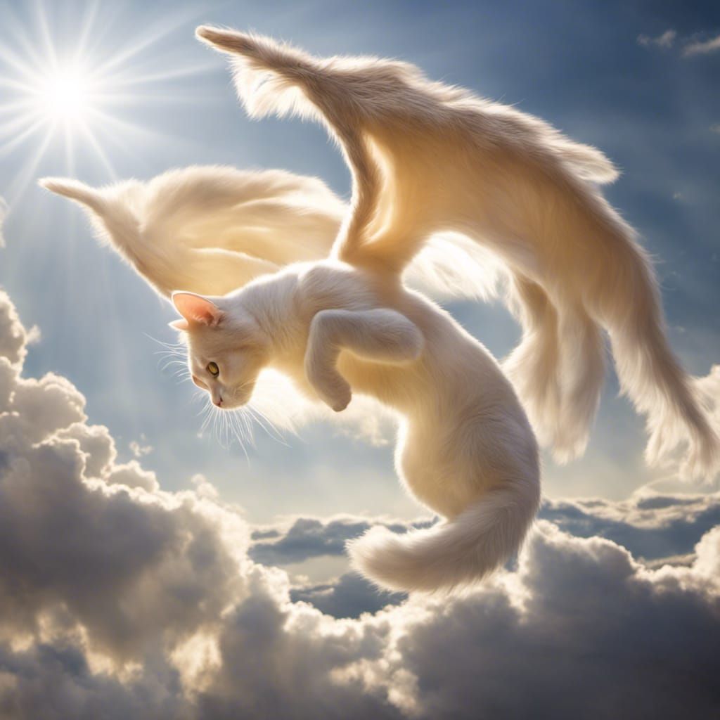 Black Cat in Divine Sunshine