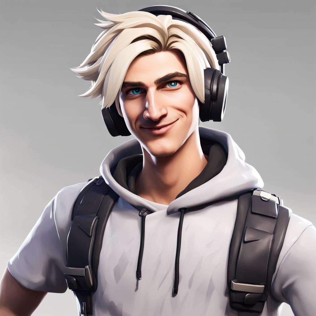 xQc as Fortnite Character: Digital Illustration