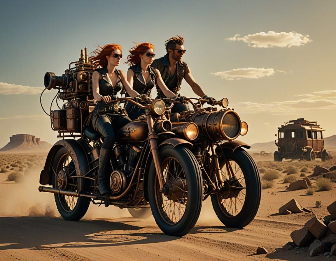 Steam Punk Duo Deliver Spare Parts to Post-Apocalyptic Carav...