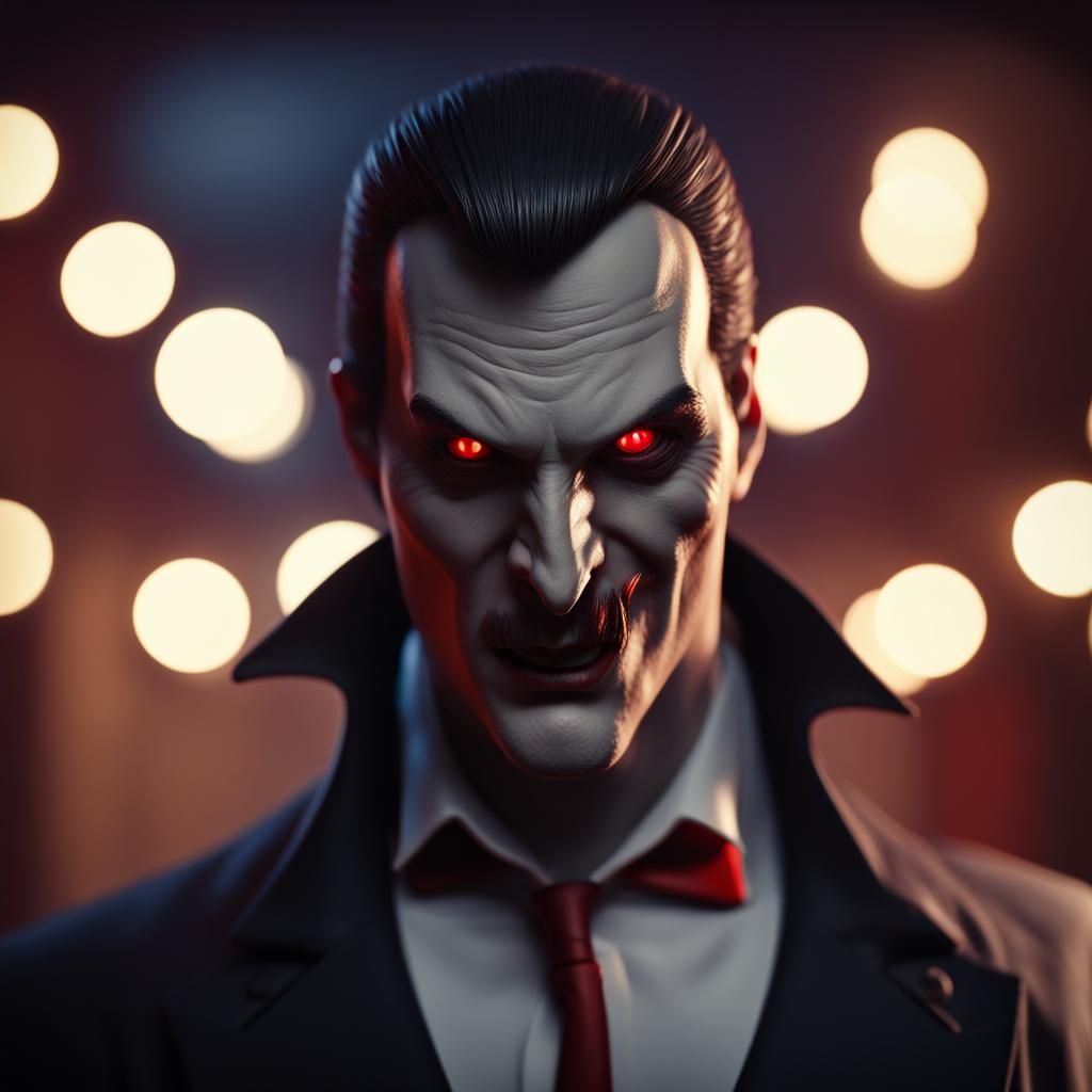 Hyperrealistic 3D Vampire Portrait in VR