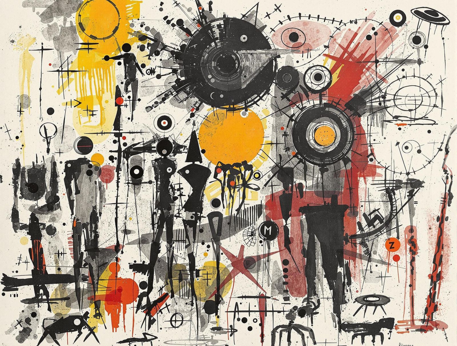 Abstract Cowboy Culture with Mythical Elements