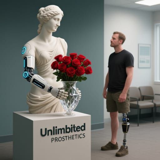 Venus de Milo With Modern Prosthetic Arms in Photorealistic ...