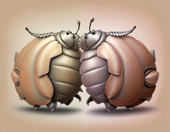 Isopods Dancing the Waltz in Pastel Style