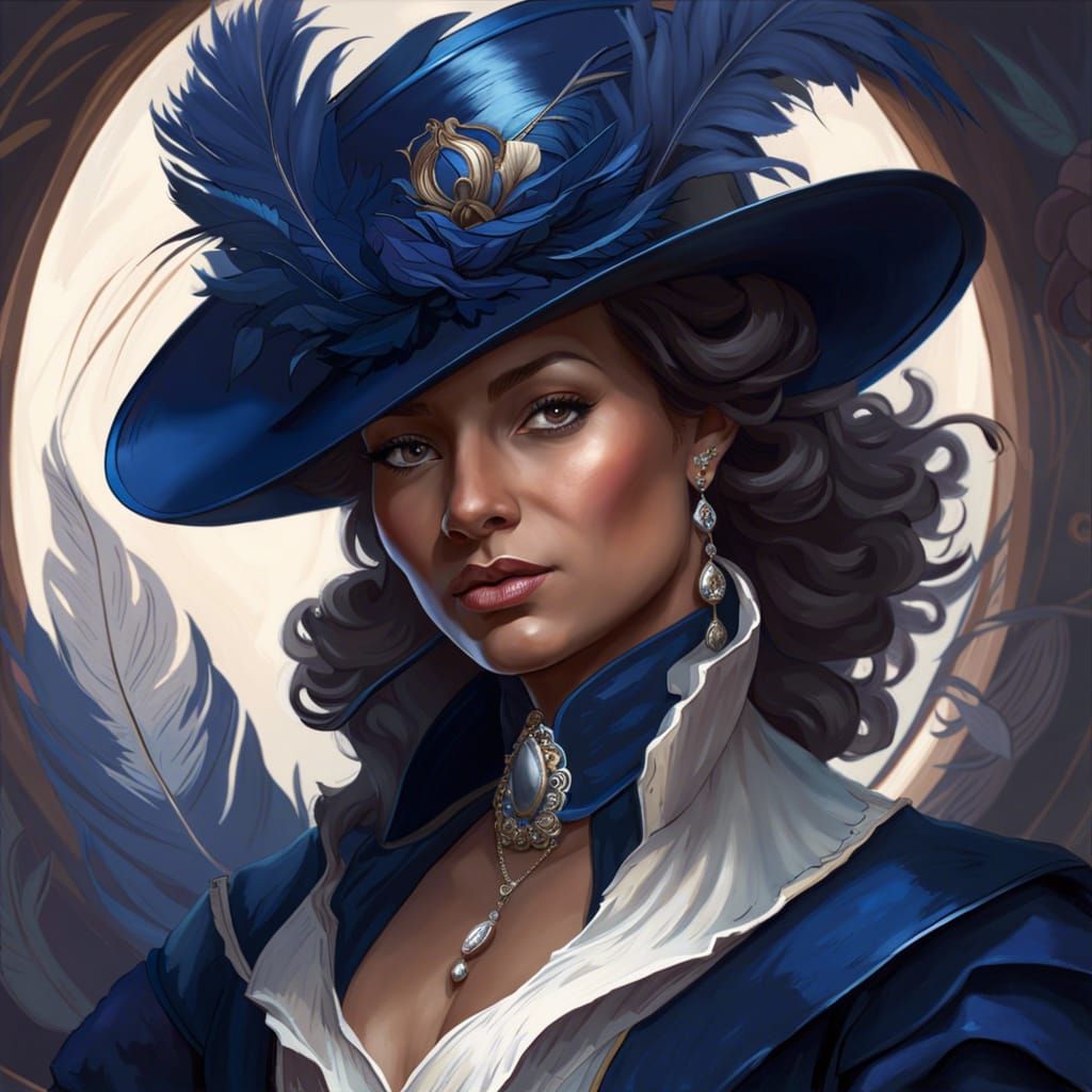 Detailed Portrait of a Female Minstrel