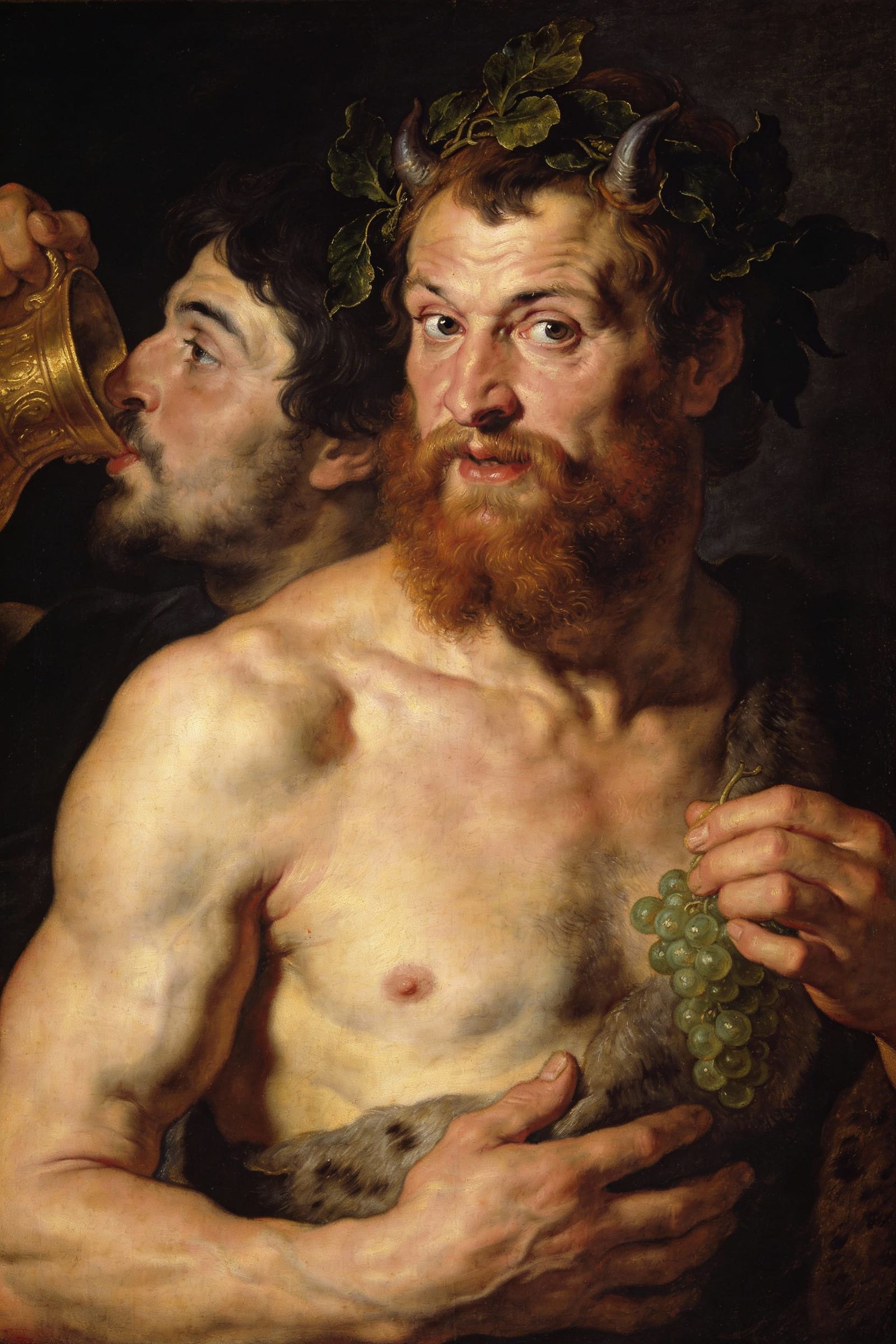 Baroque Masterpiece: Two Satyrs Reveling with Grapes